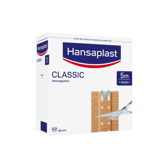 Hansaplast classic, textiler Wundschnellverband, unsteril, 5,00 x 4cm